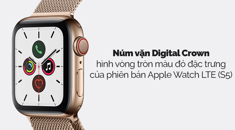 Apple Watch Series 5 LTE Viền Thép, Dây Cao Su - 99%