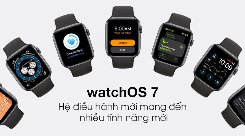Apple Watch Series 6 GPS Viền Nhôm, Dây Cao Su - New