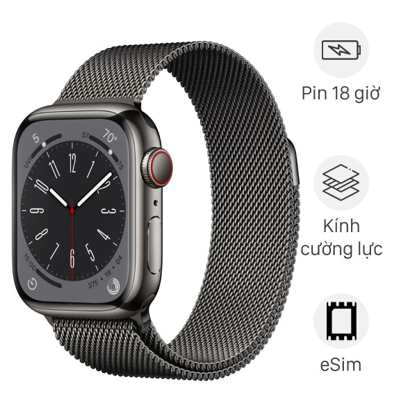Apple Watch Series 8 LTE Bản Thép Dây Milan - NEW