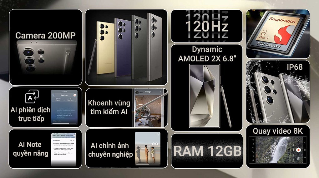 Samsung Galaxy S24 Ultra 5G 12GB/256GB New - Chính Hãng VN/A