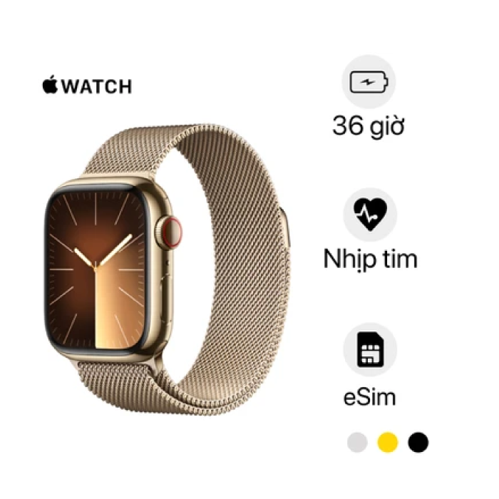  Apple Watch Series 9 LTE  Viền Thép Dây Milan New