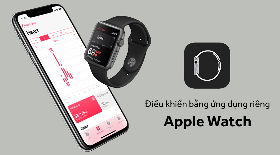 Apple Watch Series 3 GPS + LTE 42mm, viền nhôm, dây cao su - 99%