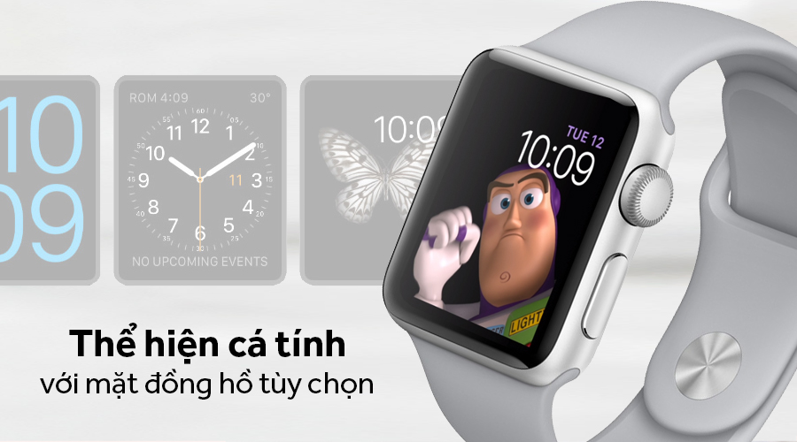 Apple Watch Series 3 GPS + LTE 38mm, viền nhôm, dây cao su New 100%