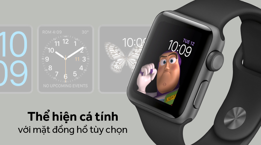 Apple Watch Series 3 GPS +LTE 42mm, viền thép, dây cao su - 99%