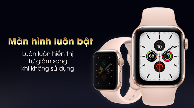 Apple Watch Series 5 GPS 40mm, Viền Nhôm, Dây Cao Su - NEW