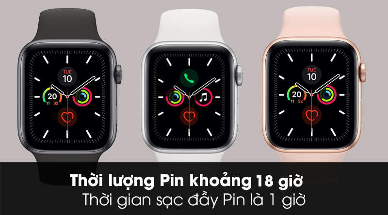 Apple Watch Series 5 LTE Viền Nhôm, Dây Cao Su - 99%