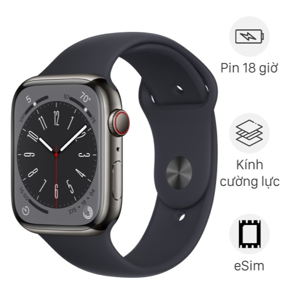 Apple Watch 8 LTE Bản Thép - NEW